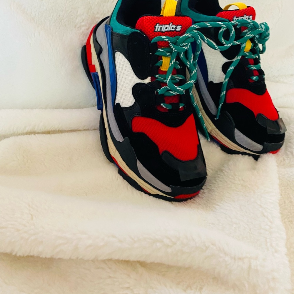 NFL Triple S Sneakers with Red, Black, and Green